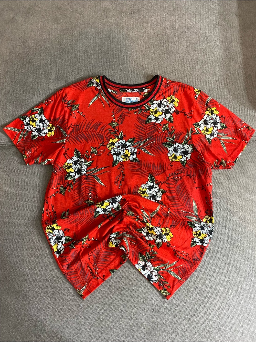 Floral Red Short-Sleeve Tee